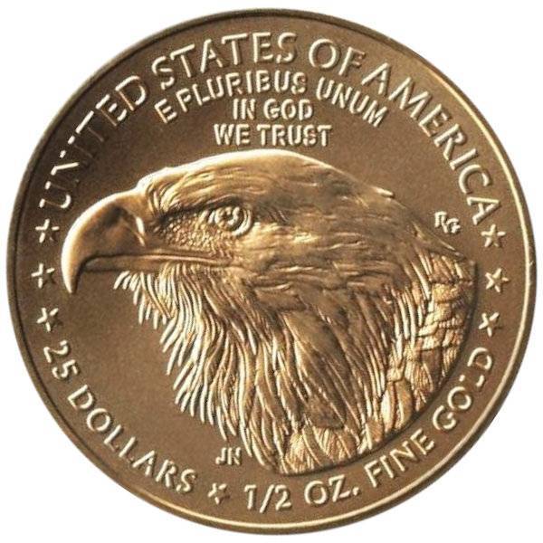 Bild von 1/2 oz American Eagle Gold 2021 - neues Design Type 2