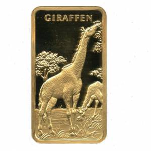 Bild von 1 oz MünzManufaktur Motivbarren Giraffe - LBMA zertifiziert