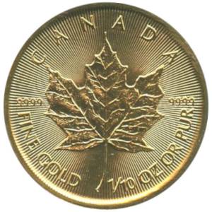 Bild von 1/10 oz Maple Leaf Gold - diverse