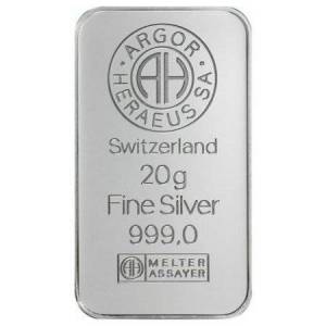 Bild von 20 g Silberbarren - diverse - 19% MwSt.
