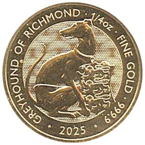 Bild von 1 oz Gold Tudor Beasts Greyhound 2025